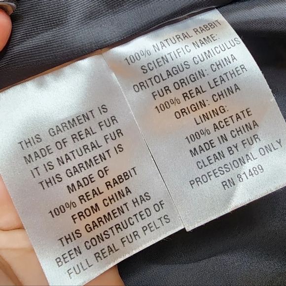 Saks Fifth Avenue Rabbit Fur Leather Zip Vest Women's Size Large Pockets - Picture 7 of 16